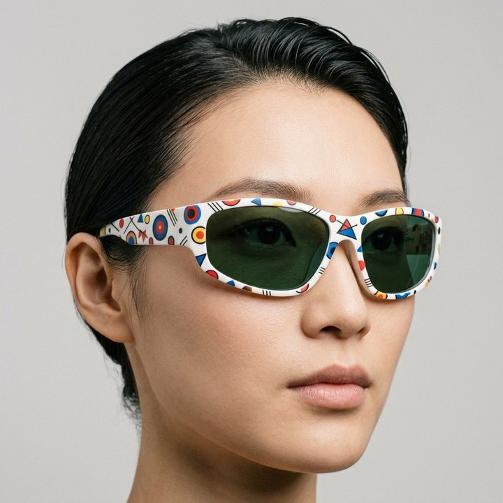 EYWR — Kandinsky-printed wraparound sunglasses