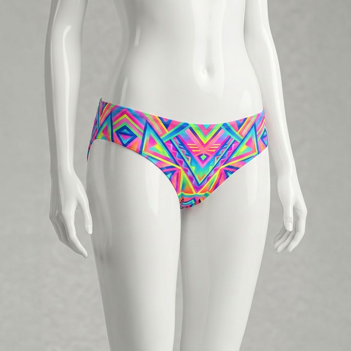 UNDRWR — geometric print briefs on a mannequin